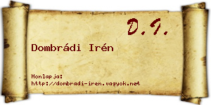Dombrádi Irén névjegykártya