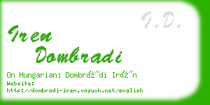 iren dombradi business card